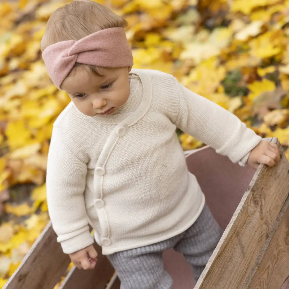 Gilet bébé en laine mérinos Disana - Naturel - Lilinappy