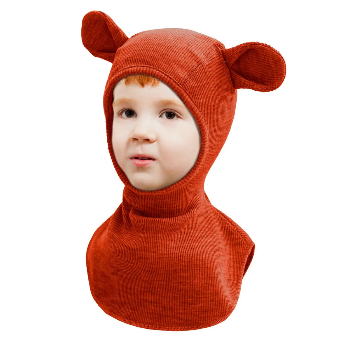 Cagoule en laine mérinos Manymonths - Teddy Bear Ears - Lilinappy