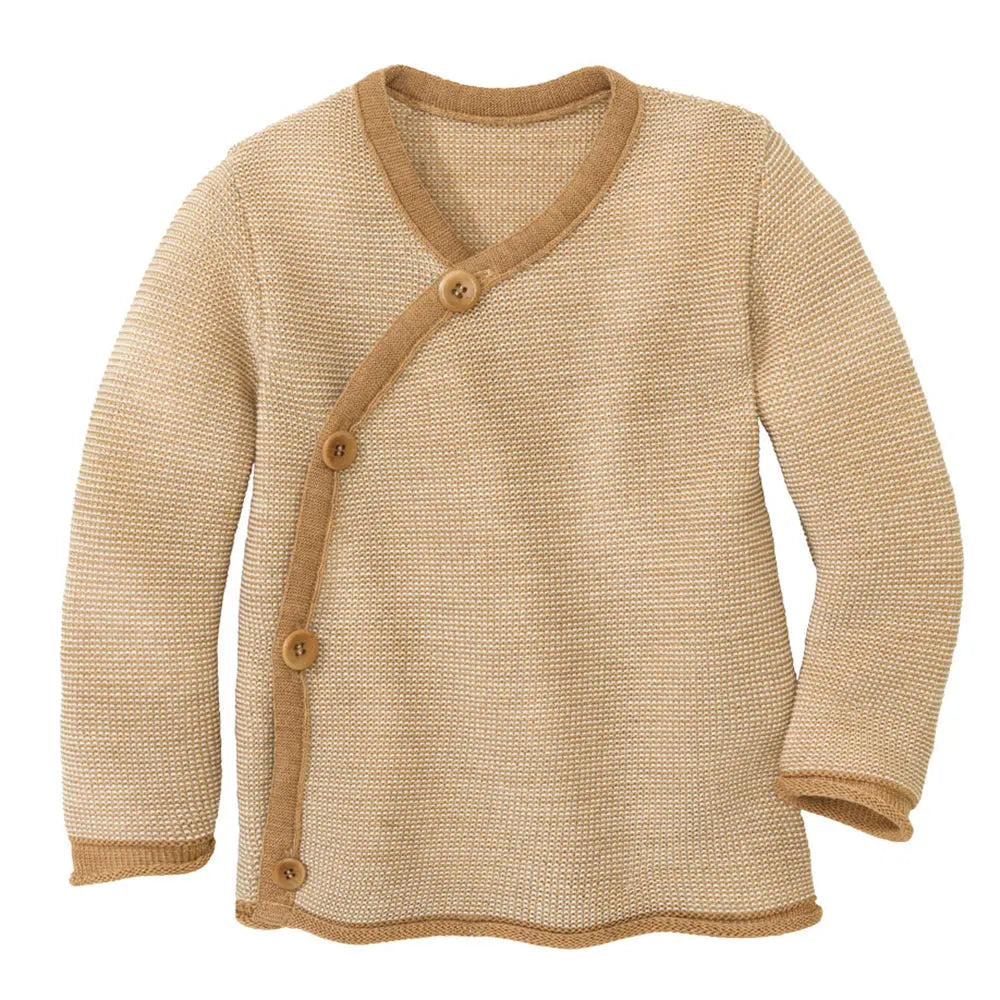 Gilet bébé en laine mérinos Disana Caramel