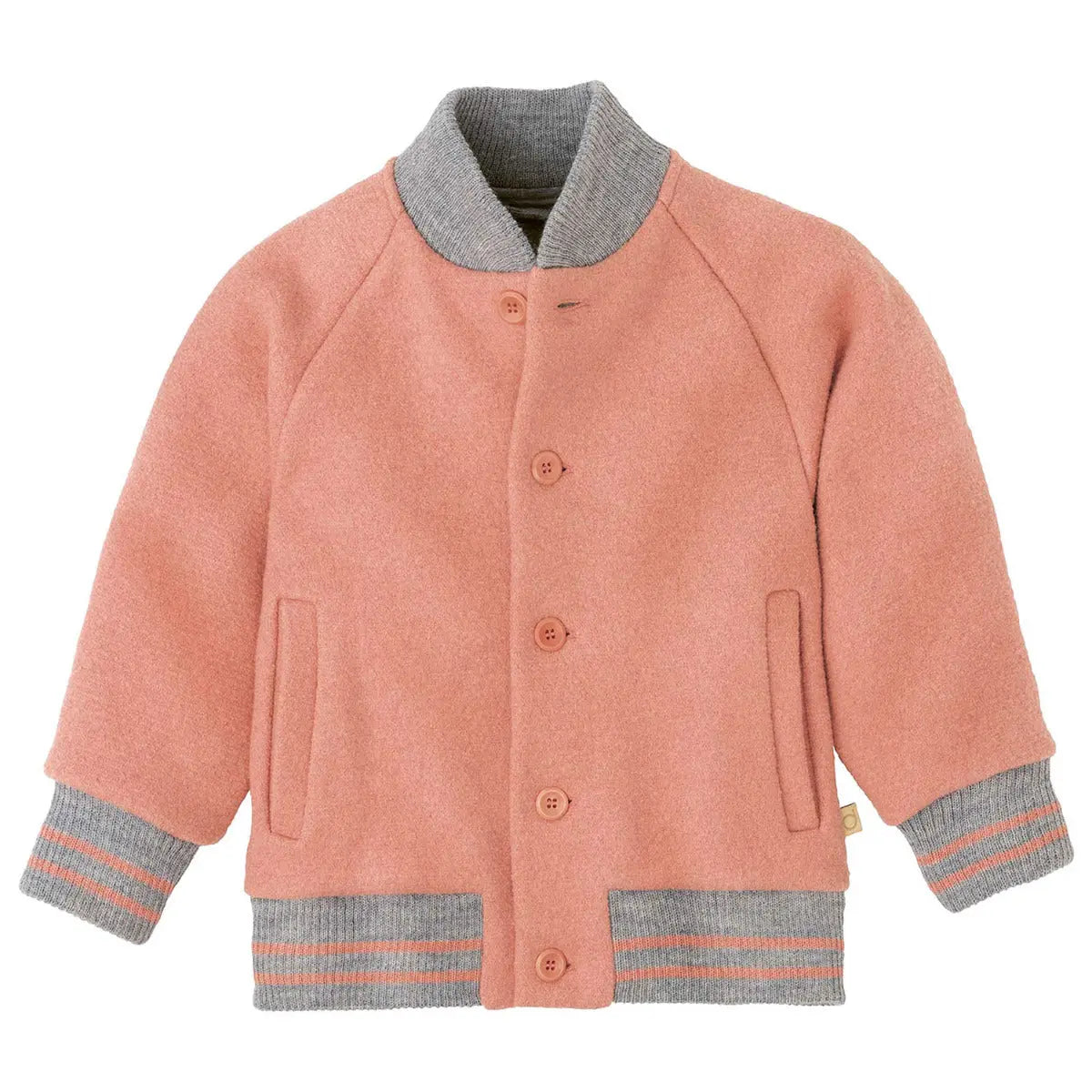 Découvrez la veste teddy Disana Soft Pink en laine mérinos bouillie bio : chaude, douce et respirante, idéale pour protéger votre enfant en hiver.