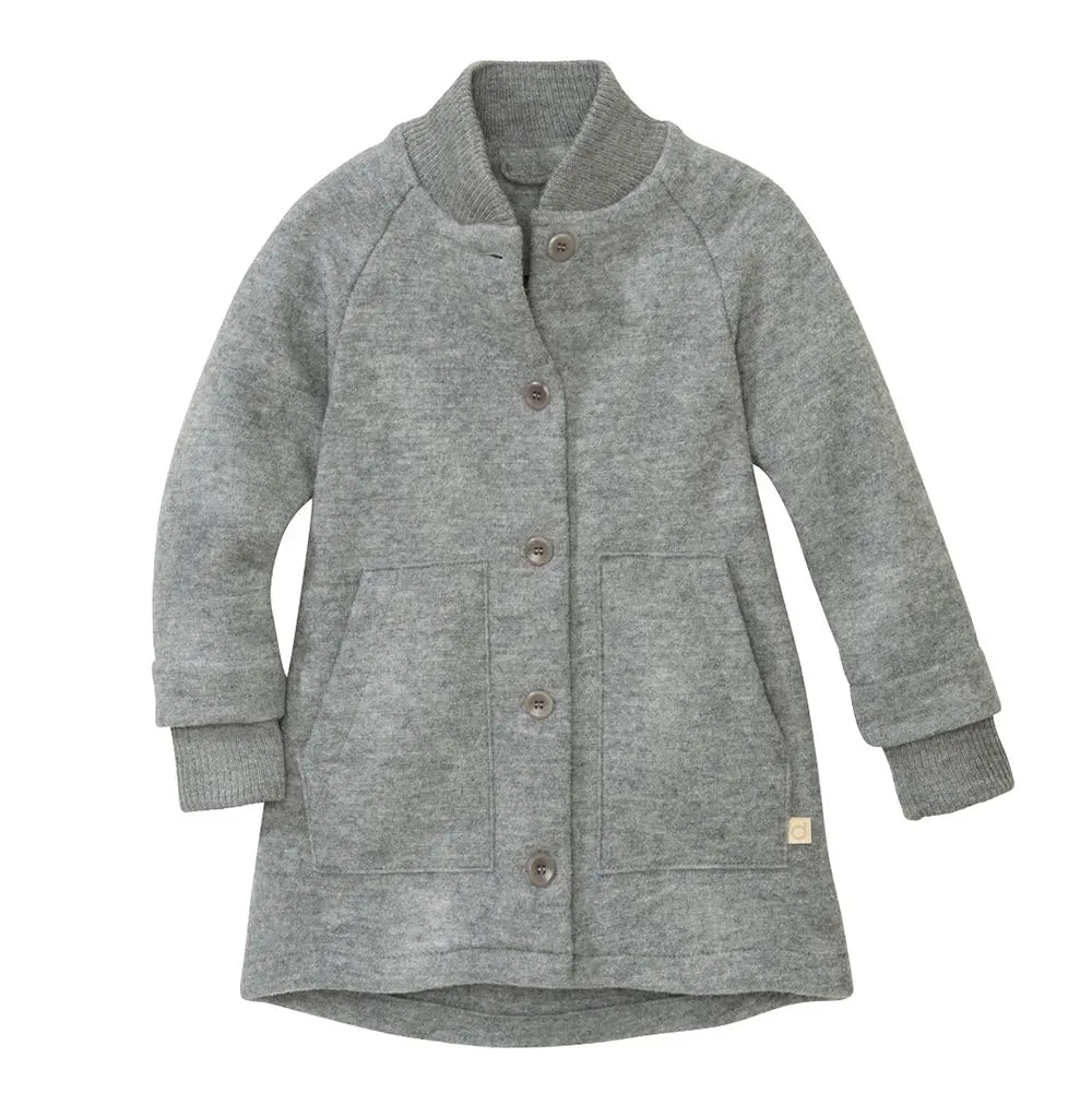 Manteau pour enfants en laine bouillie Disana - Gris