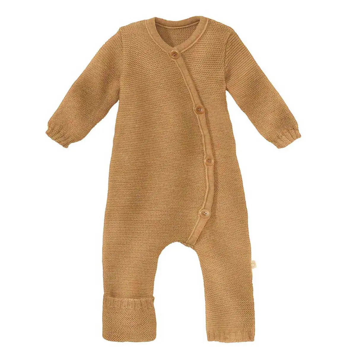 Combinaison en laine merinos tricotée Disana Caramel