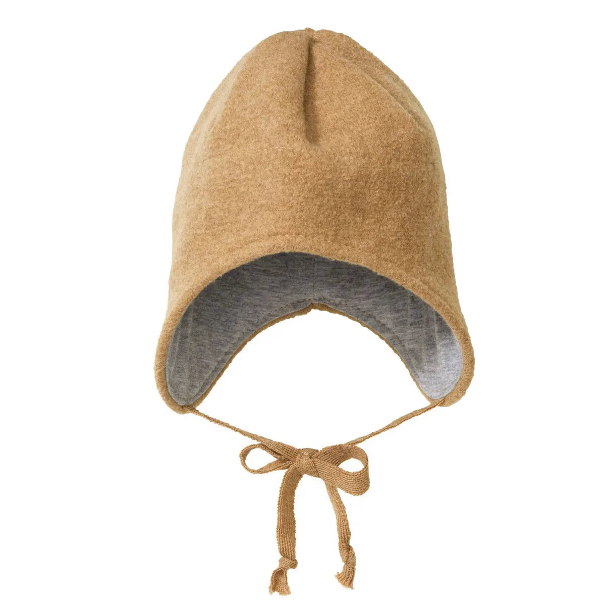 Bonnet pour bébé en laine bouillie Disana Caramel