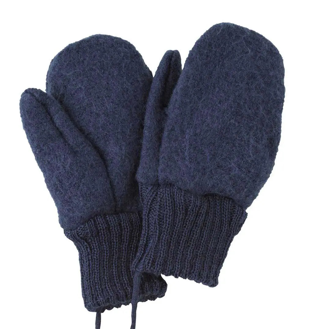 Moufles en laine bouillie Disana - Indigo