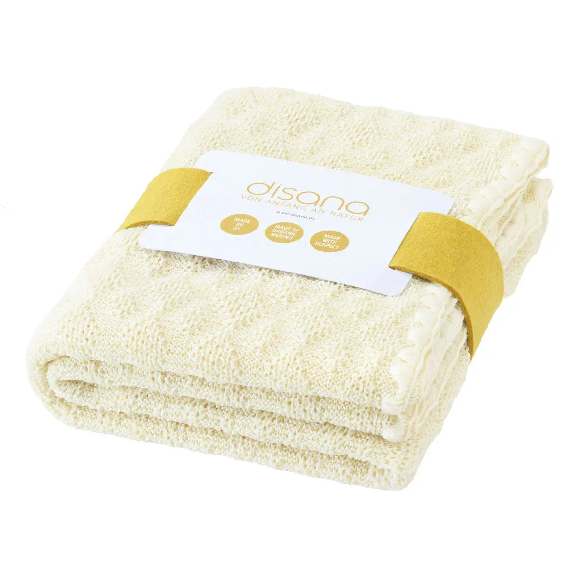 Couverture en laine merinos Disana naturel