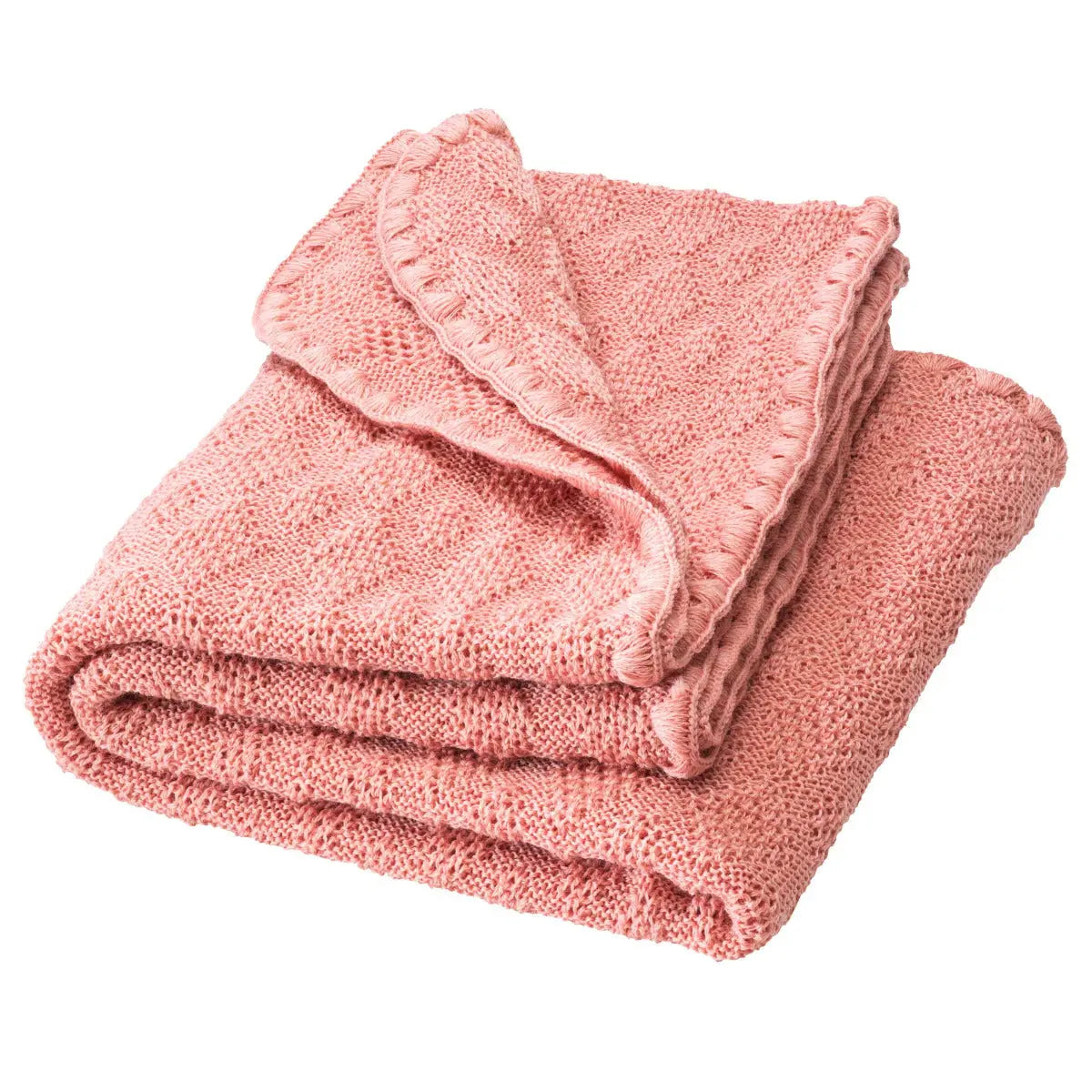 Couverture bébé en laine merinos Disana - Soft pink - Lilinappy