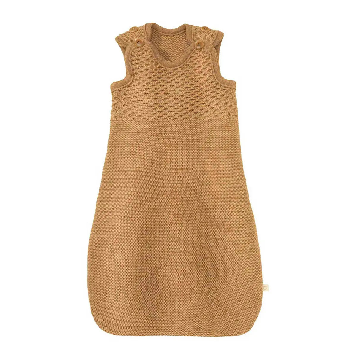 Gigoteuse sans manches en laine merinos Disana Caramel