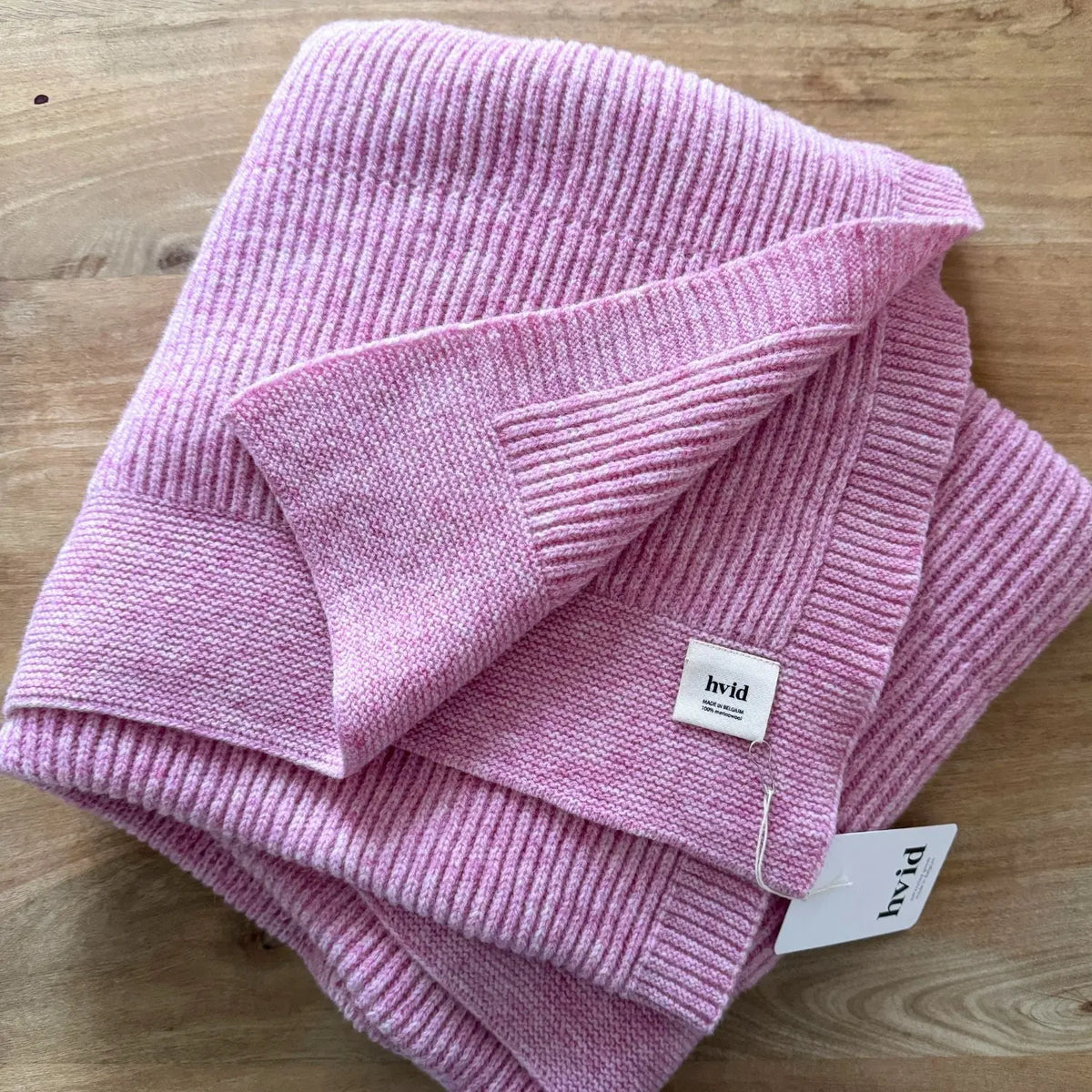 Couverture laine mérinos Gaston HVID 100x140 cm - Rose Candy - Lilinappy