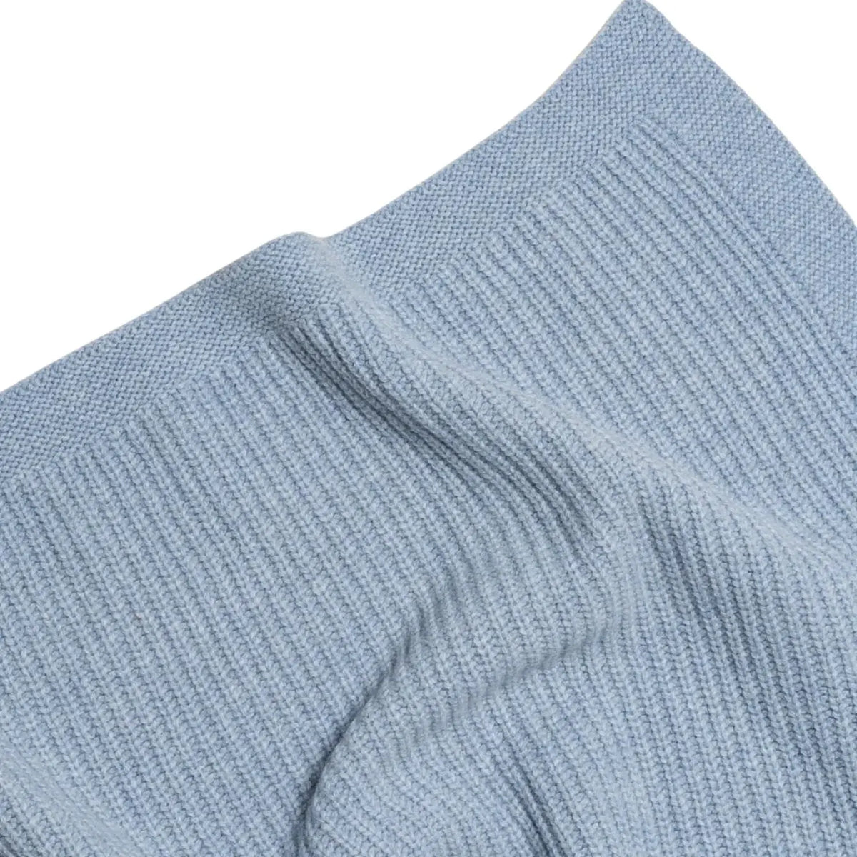 Couverture bébé Kiki en laine d’agneau mérinos Hvid – Frost Blue - Lilinappy