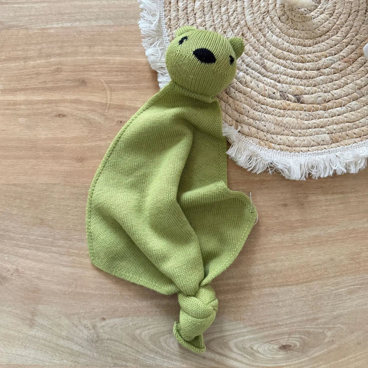 Teddy Tokki en pure laine mérinos HVID - Lime pop - Lilinappy