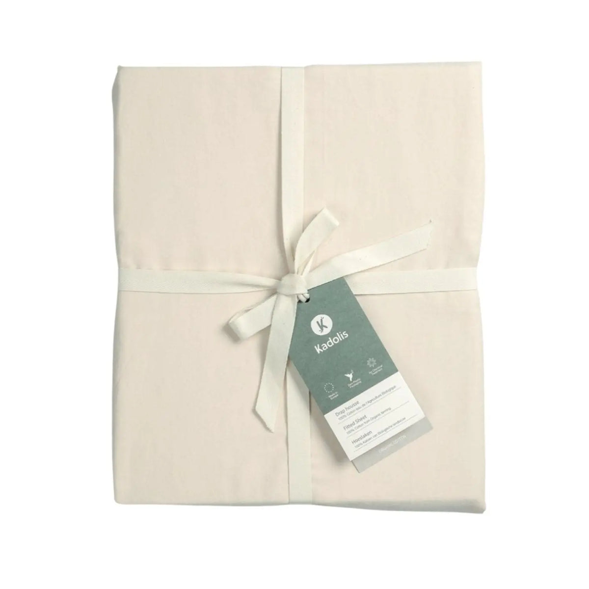 Taie d’oreiller bébé en coton bio Kadolis - Rose nude 40x60cm