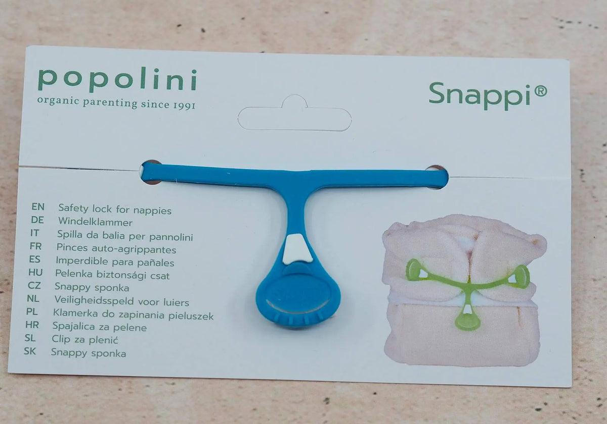 Attache pour les langes snappi Flashy Popolini-bleu