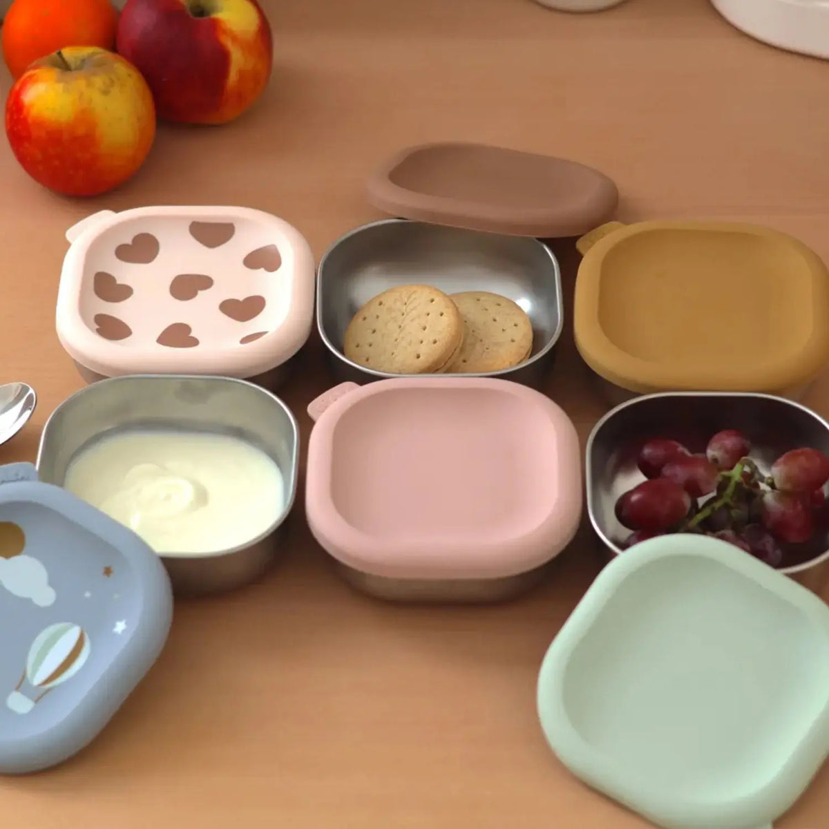Lot de 3 boîtes repas inox 250ml Béaba - Big Love