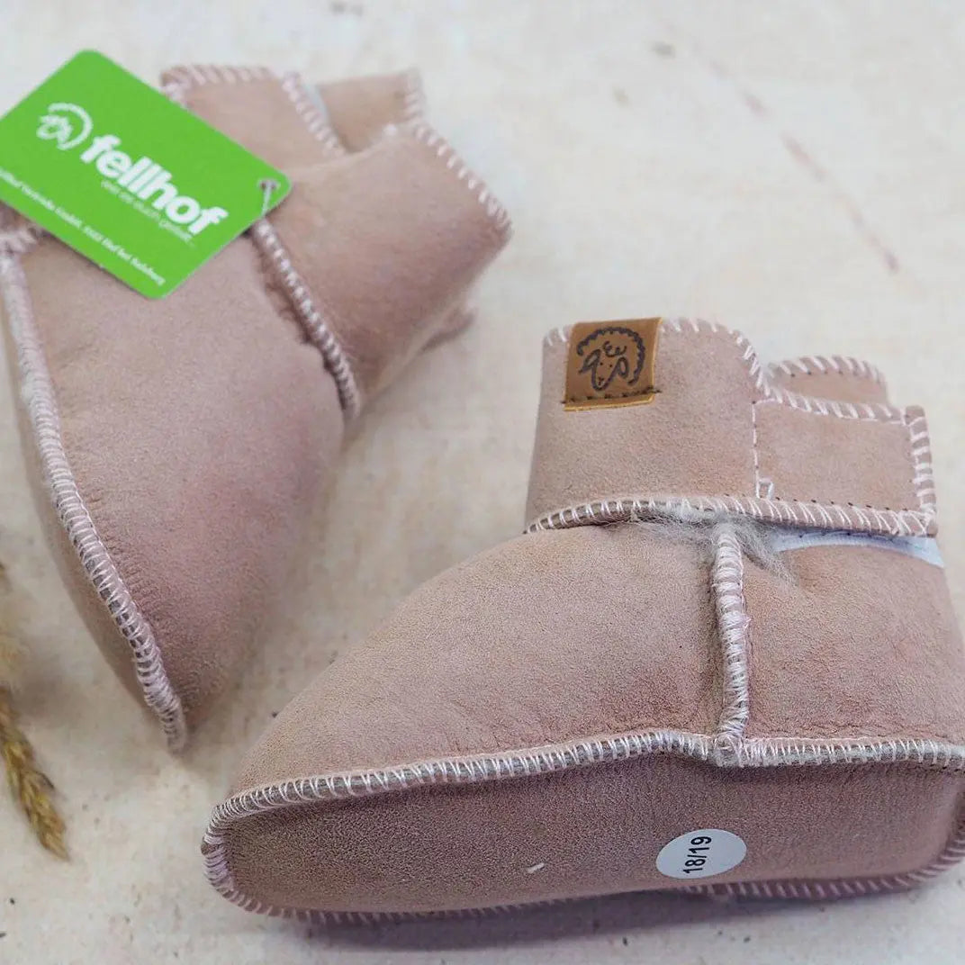 Bottines bébé en peau d’agneau KUSCHL – Rose