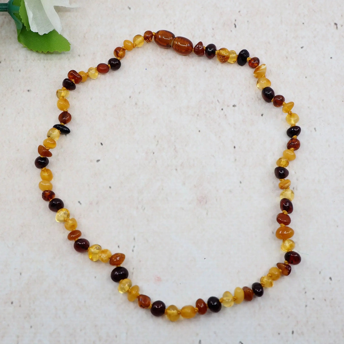 Collier d'ambre pour bébé - Baroque multicolore