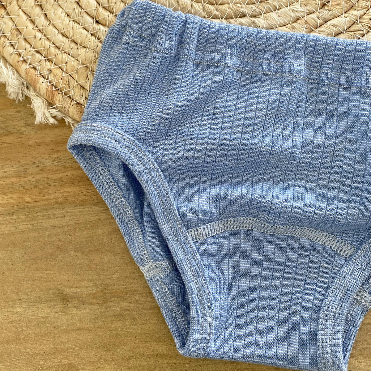 Culotte enfant en laine, soie et coton bio cosilana - Bleu