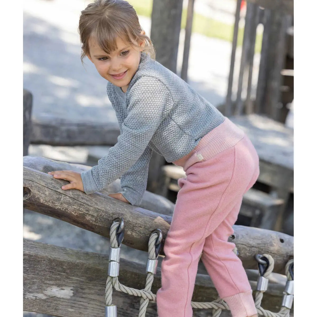 Pantalon Bloomer en laine mérinos Disana – Dove blue - Lilinappy