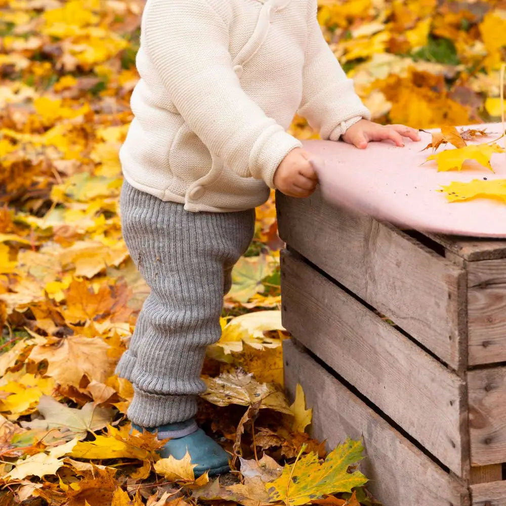 Leggings bébé en laine mérinos Disana - Olive - Lilinappy