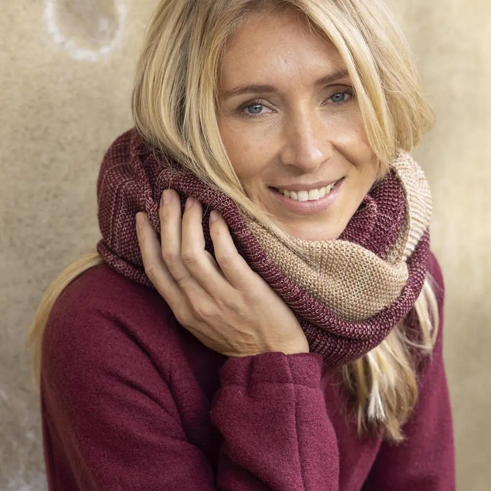 Snood pour ados et adultes Disana - Aubergine-lilac - Lilinappy