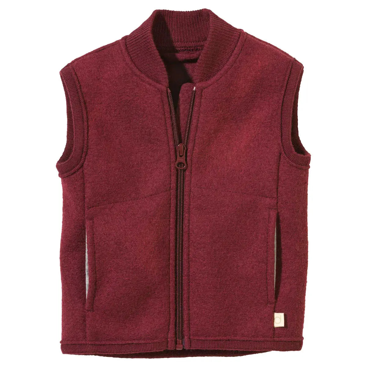 Veste sans manches en laine bouillie bio Disana – Cassis