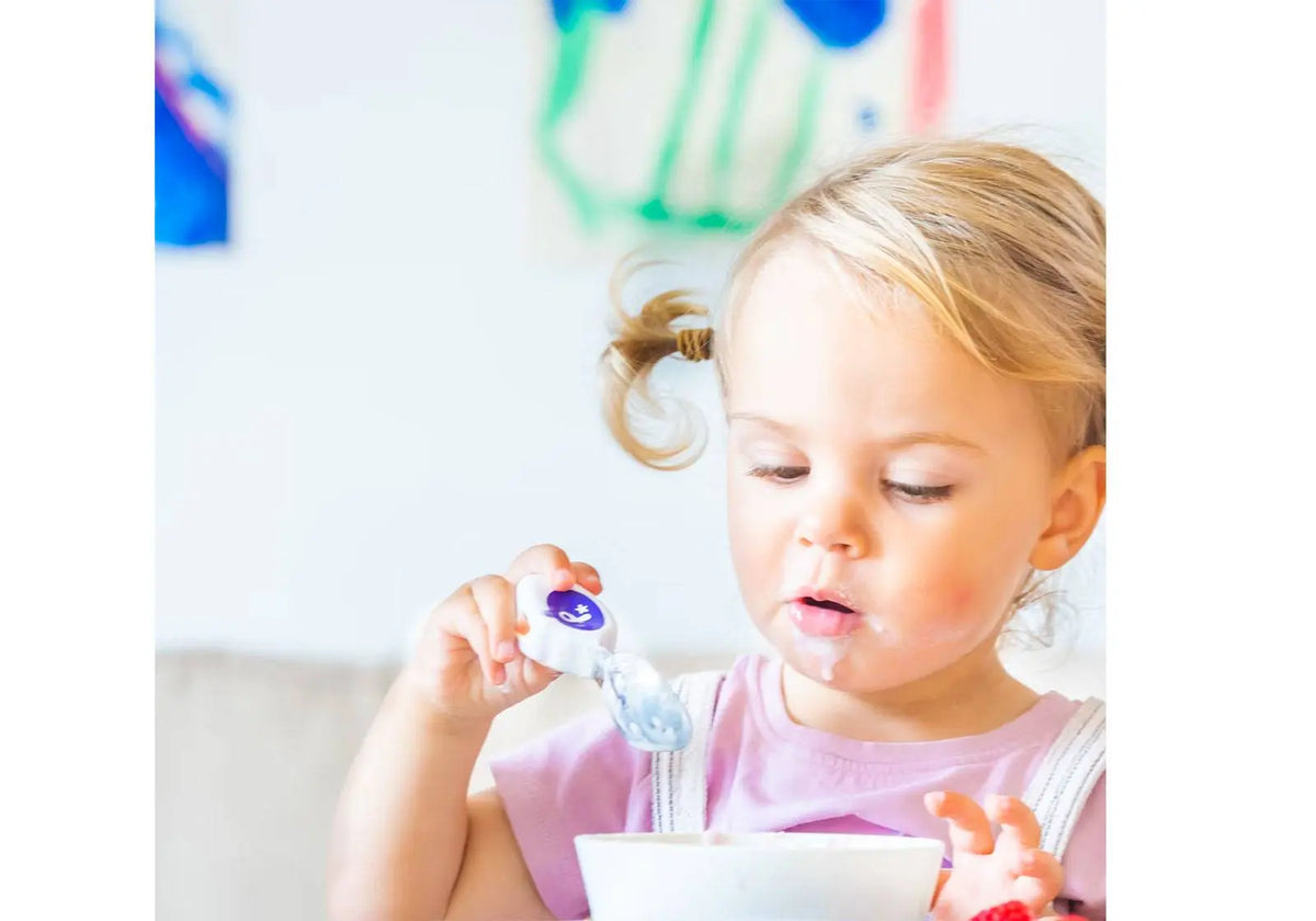 Set de 2 couverts ergonomiques Doodl 1-5 ans - Indigo - Lilinappy