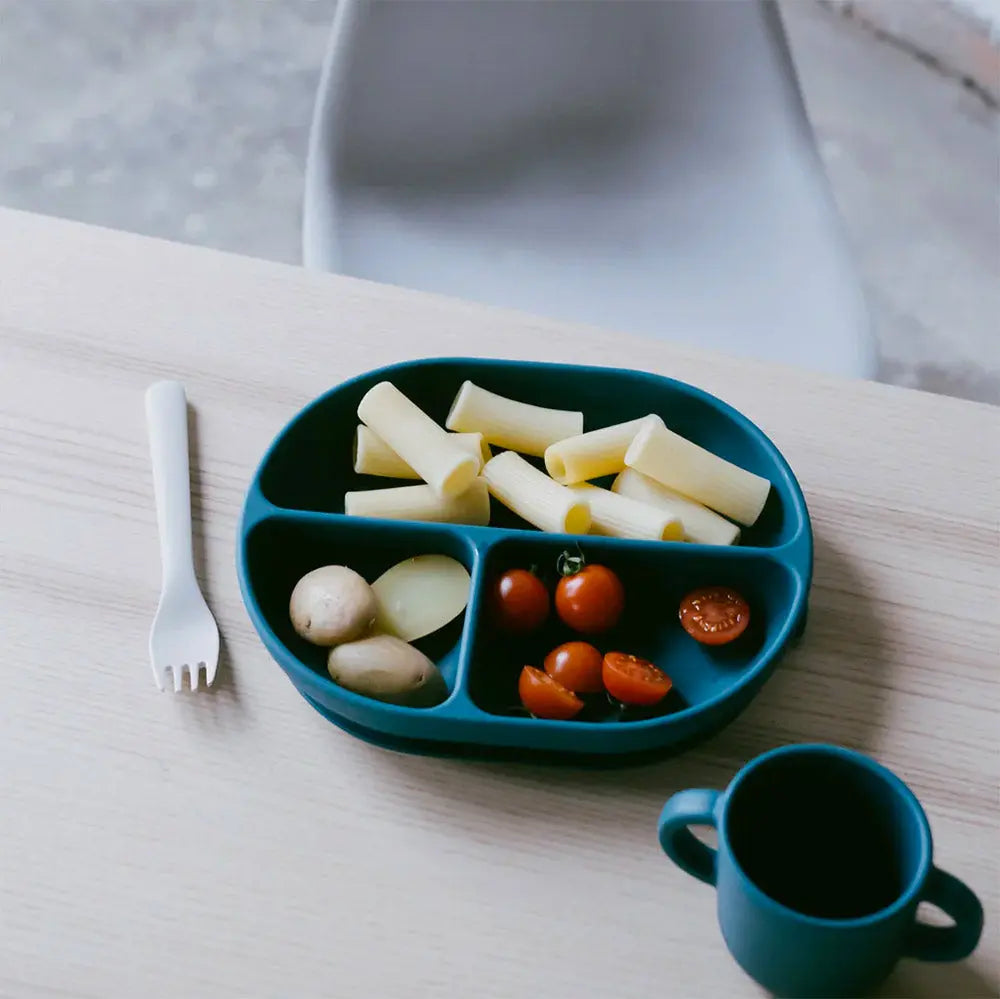 Assiette à compartiments à ventouse Ekobo Blue Abyss