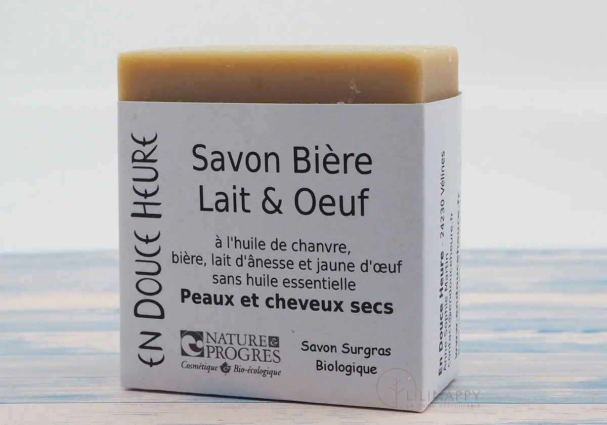 Savon Corps & cheveux Bière, Lait & Oeuf En Douce Heure