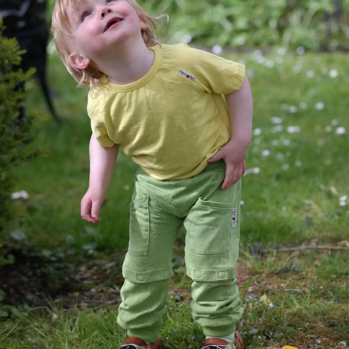 Pantalon évolutif ManyMonths en chanvre et coton bio - Blue Purple - Lilinappy