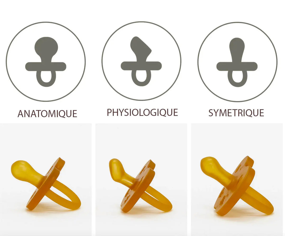 2 tétines en caoutchouc naturel Hévéa Canard- Symétrique - Lilinappy