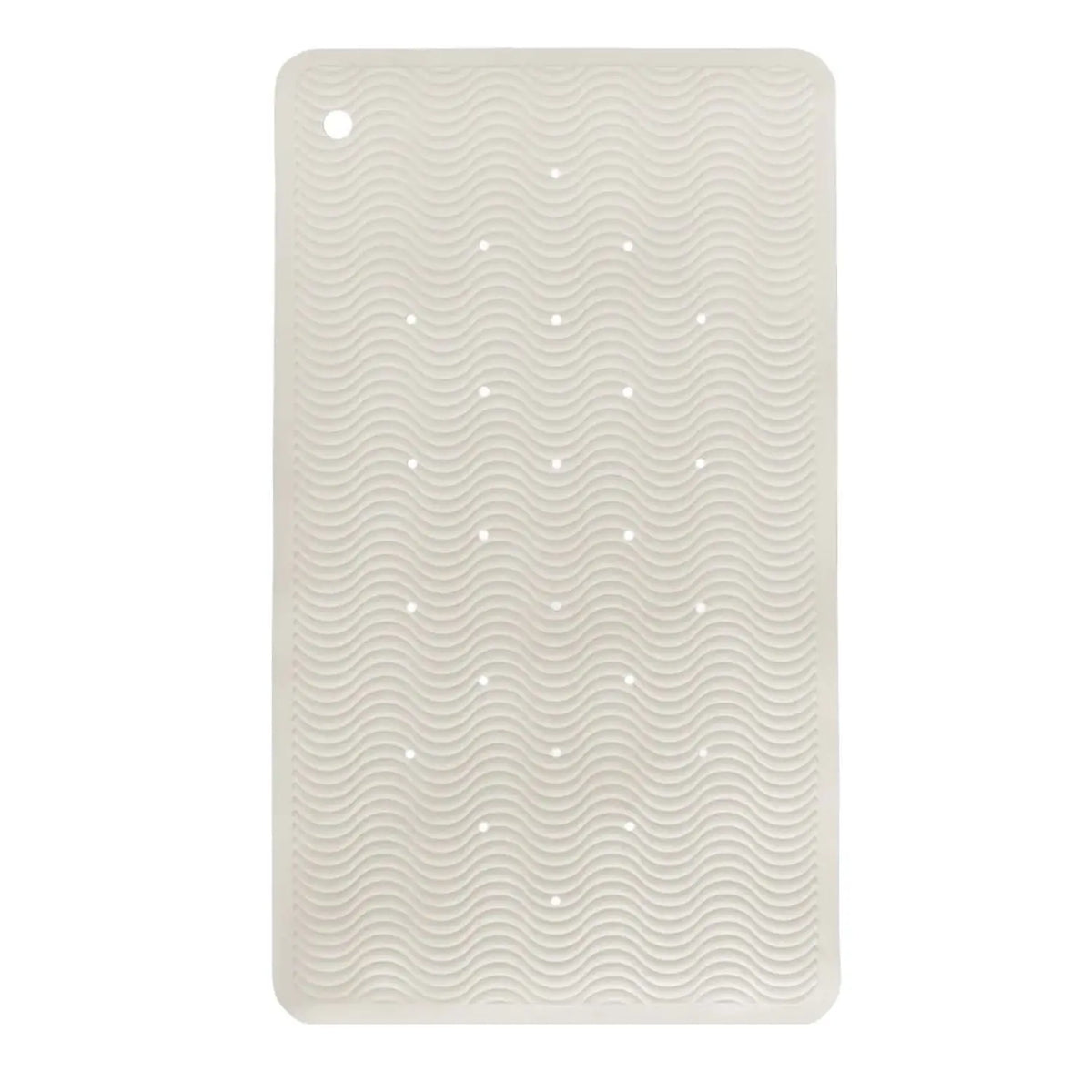 Tapis de bain en caoutchouc Hevea 69x39cm Wave - Sable