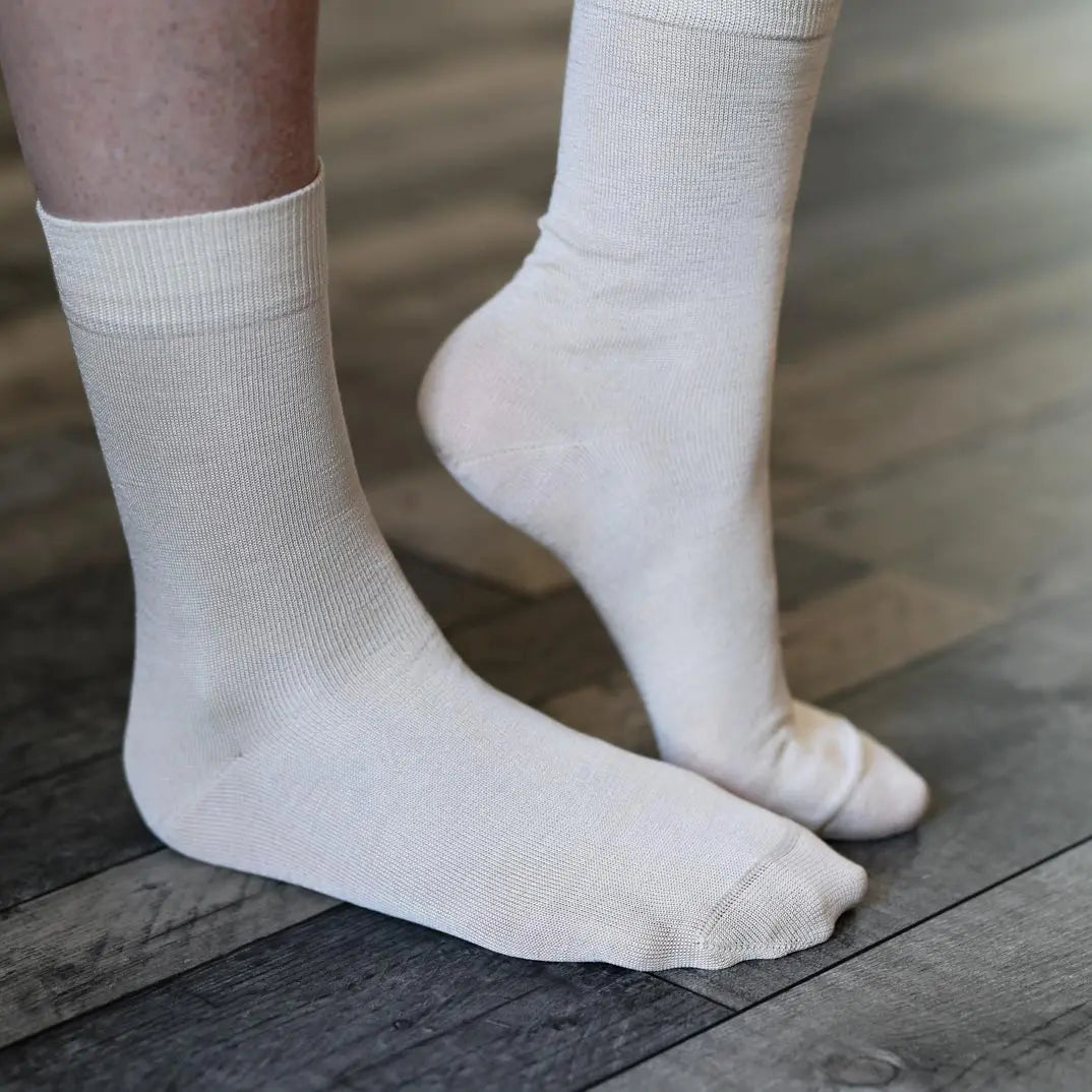 Chaussettes femme 100% soie naturelle Hirsch Natur