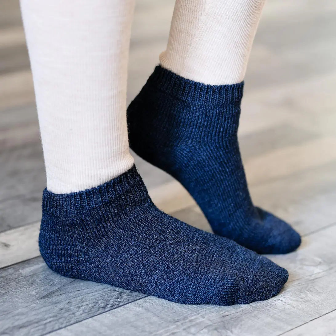 Chaussettes adulte laine et soie EliaYoga Hirsch Natur