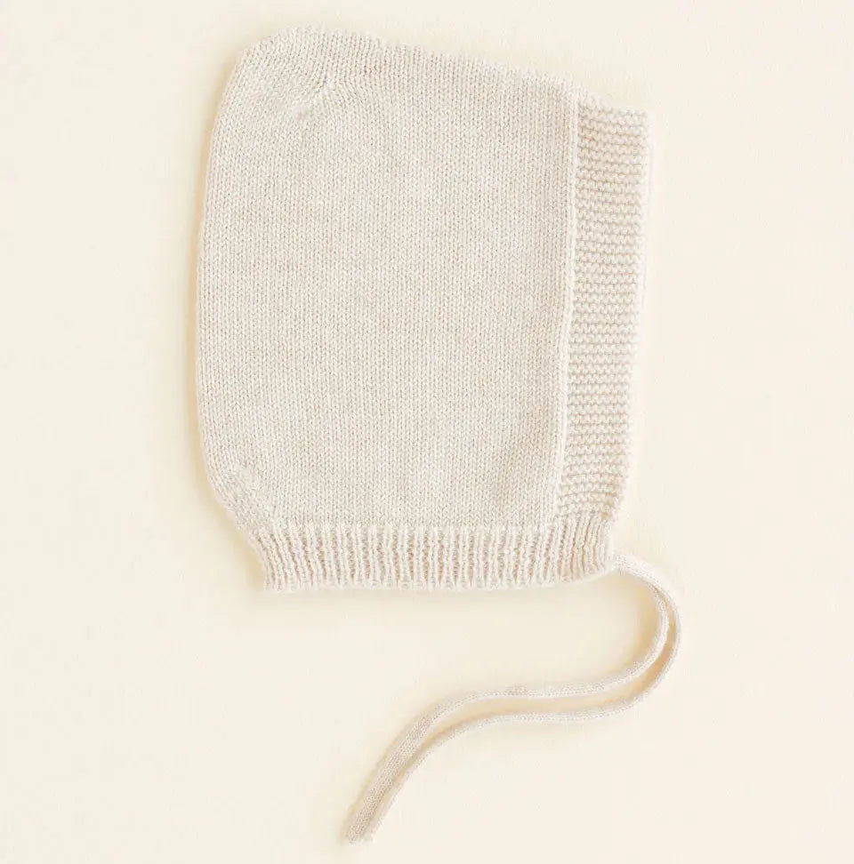 Bonnet en laine naissance HVID Crème