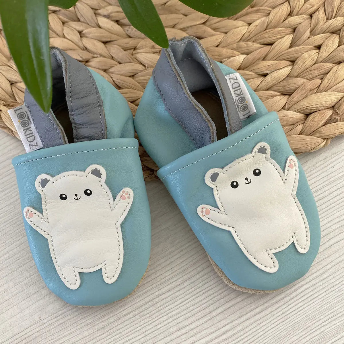 Chaussons en cuir souple Lookidz Ours