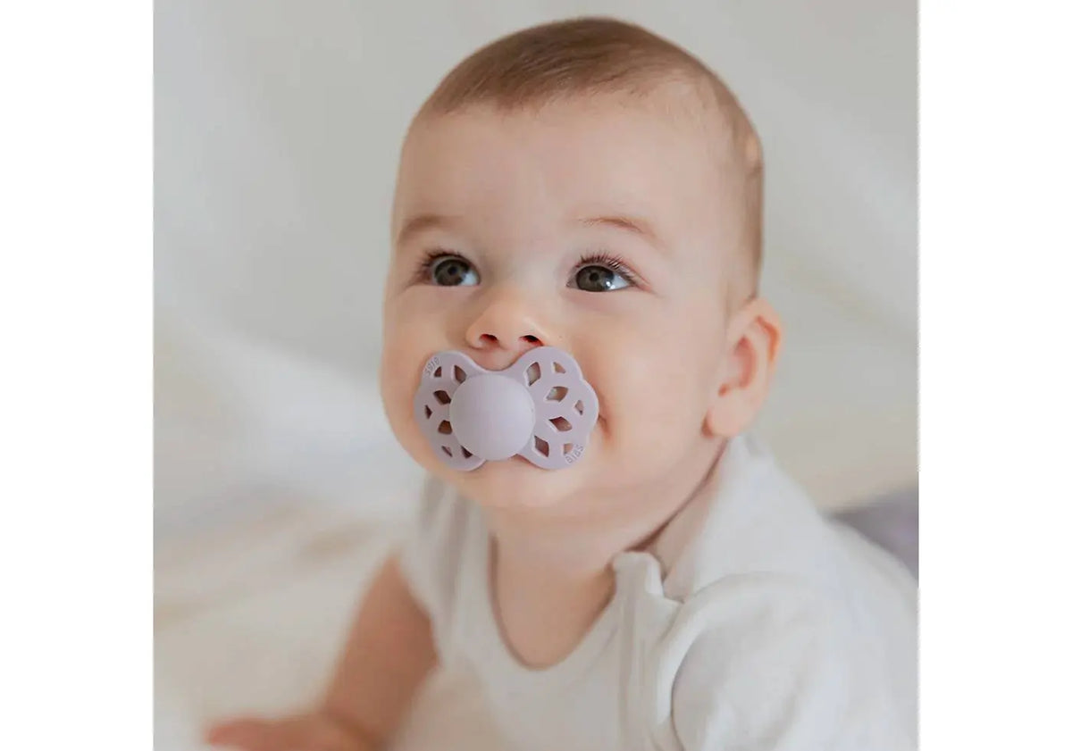 Lot de 2 tétines Infinity anatomique Bibs - Blush/ivoire - Lilinappy