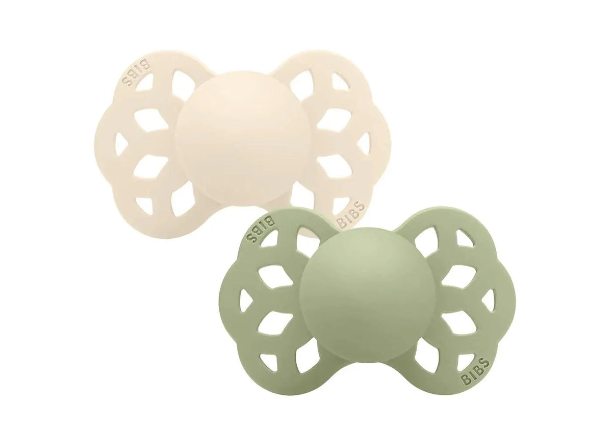 Lot de 2 tétines Infinity anatomique Bibs - Blush/sage