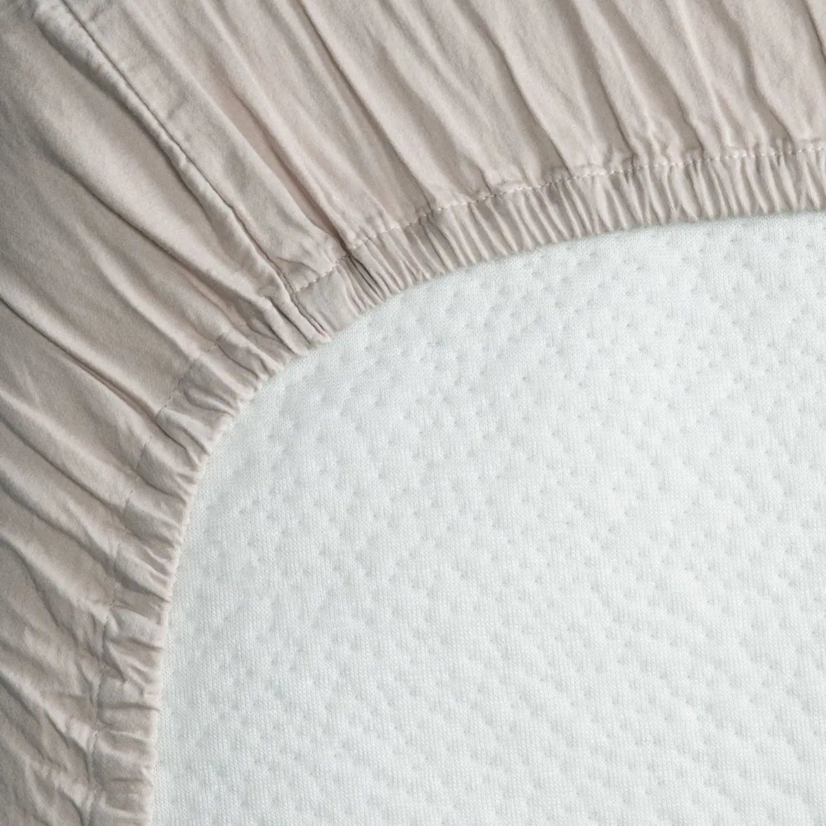 Drap housse bébé Satin de Coton Bio lavé Kadolis - Lin