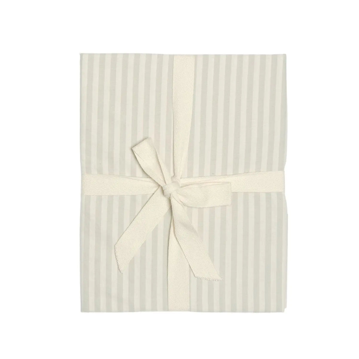 Drap-housse pour lit bébé en coton bio Kadolis - Rayé Tilleul