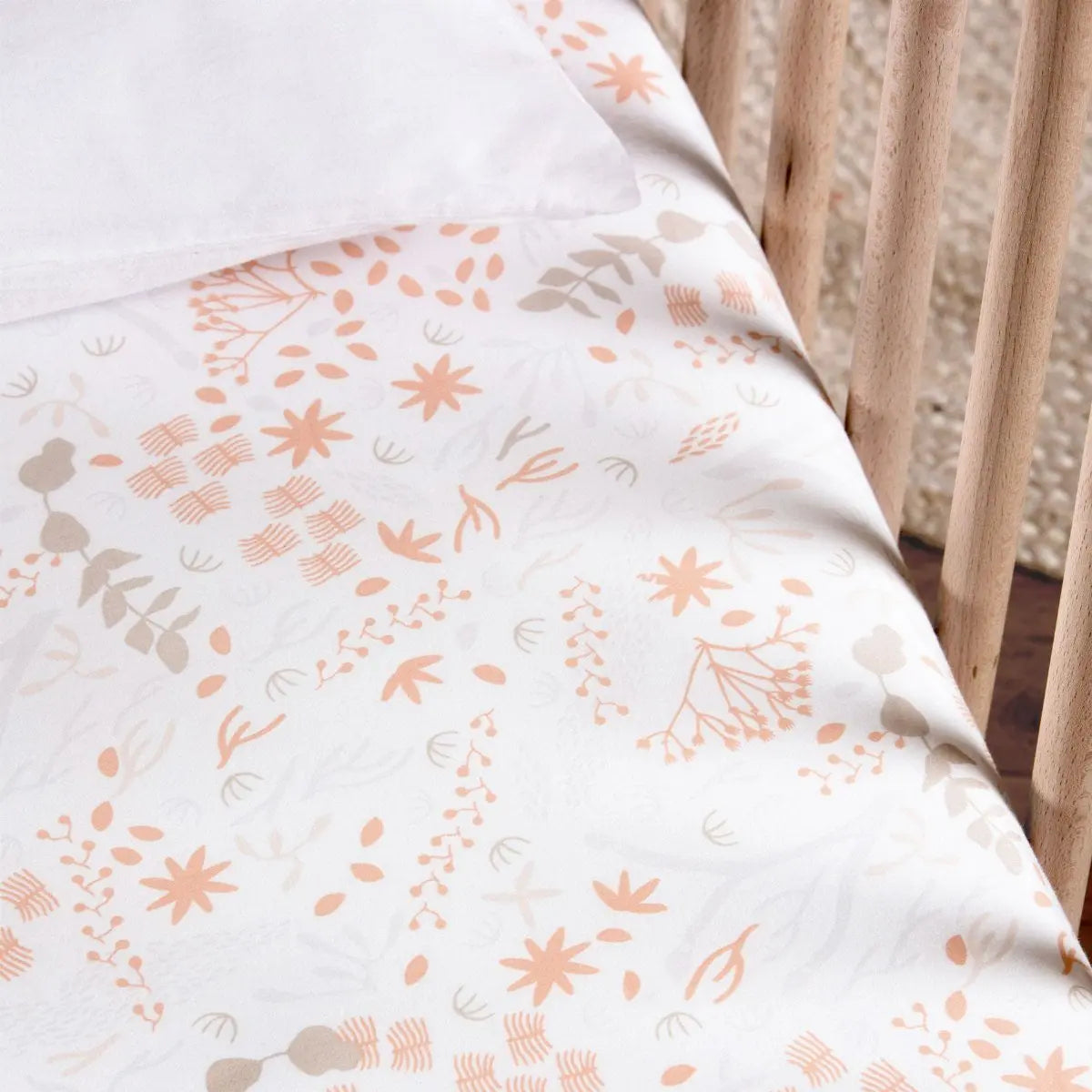 Drap-housse pour lit bébé en coton bio Kadolis - Yukari Douceur