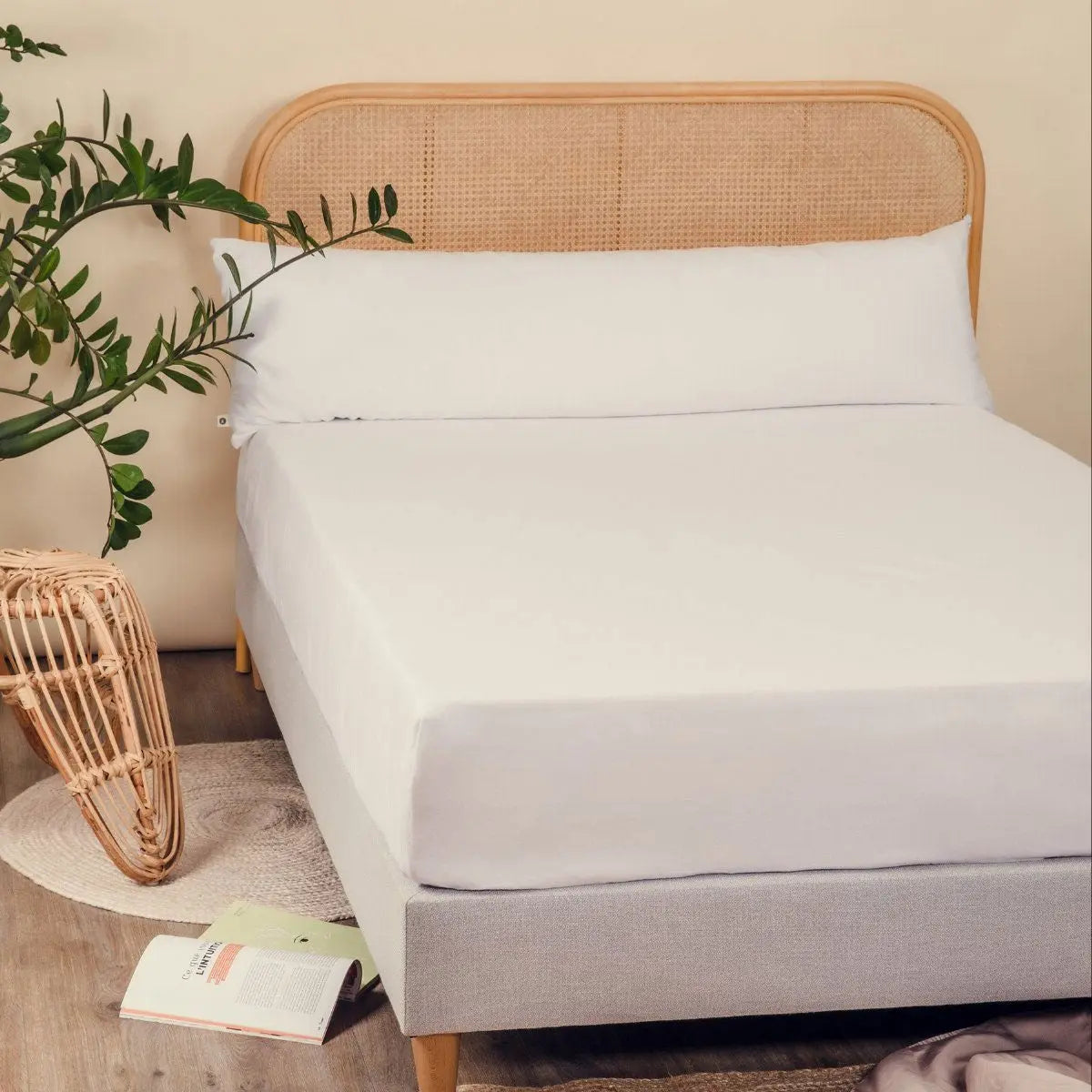 Protège-matelas en flanelle de coton bio - sans plastique Kadolis
