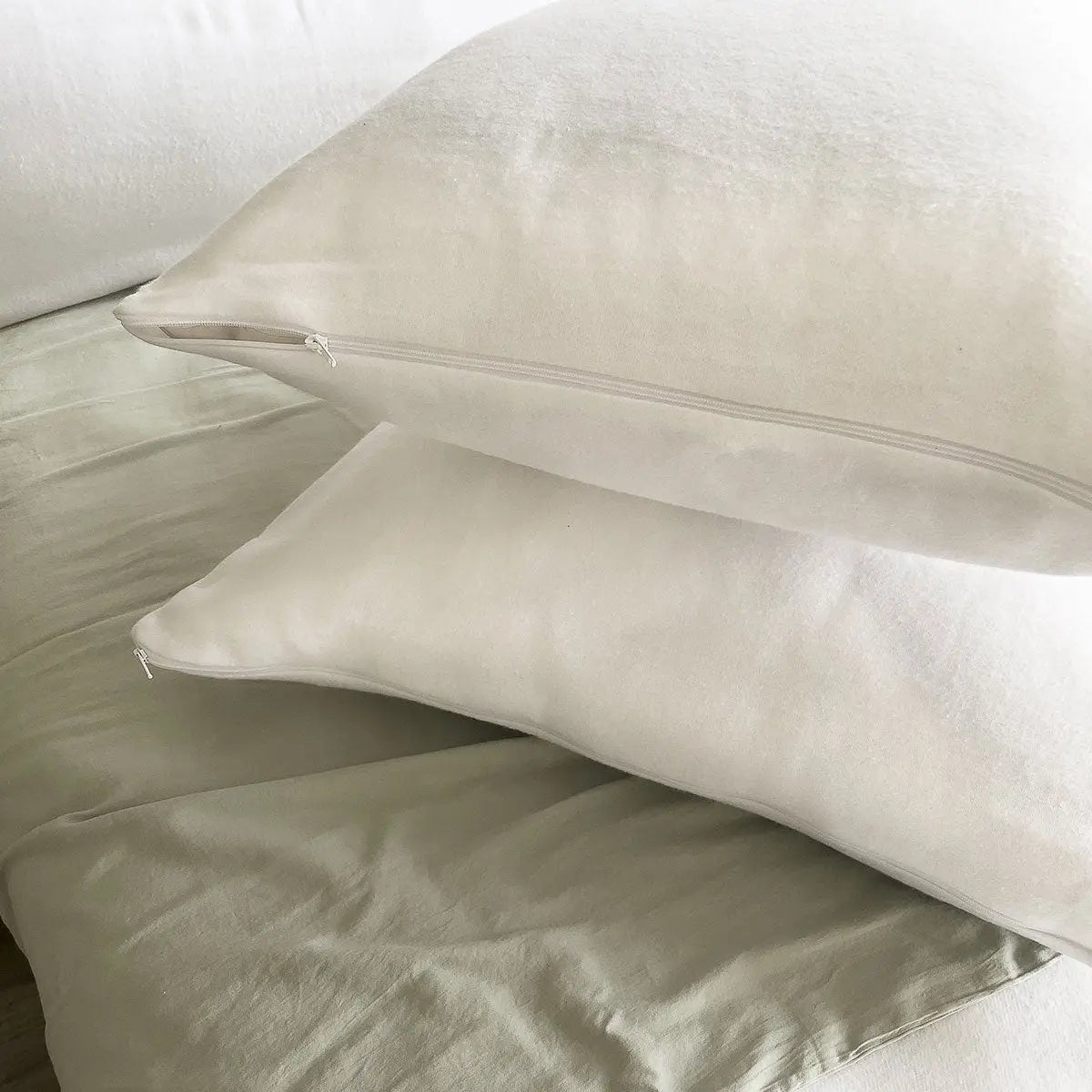 Protège-oreiller en flanelle de coton bio Kadolis 40x60cm
