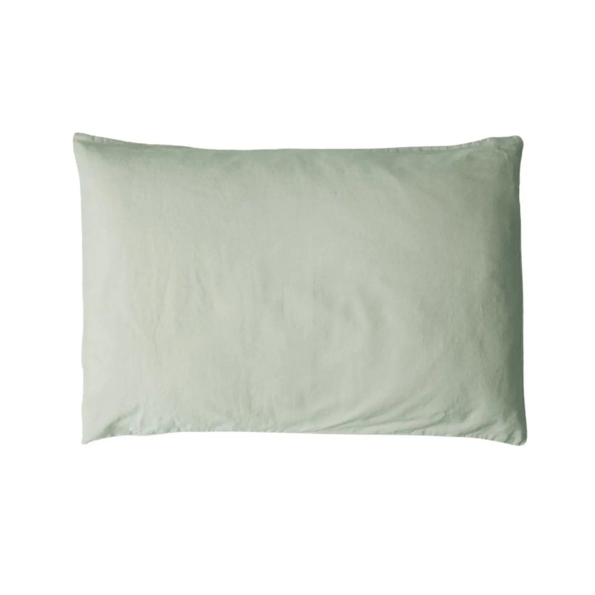 Taie d'oreiller Satin de Coton Bio lavé Kadolis - Tilleul