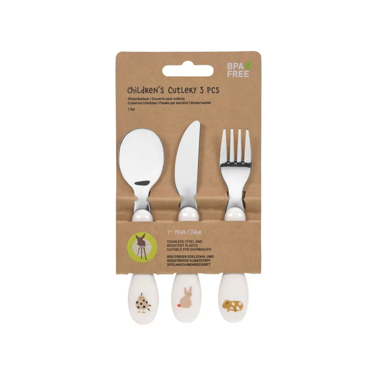 Couverts enfants en inox Lassig - Little Mateys royal orange - Lilinappy