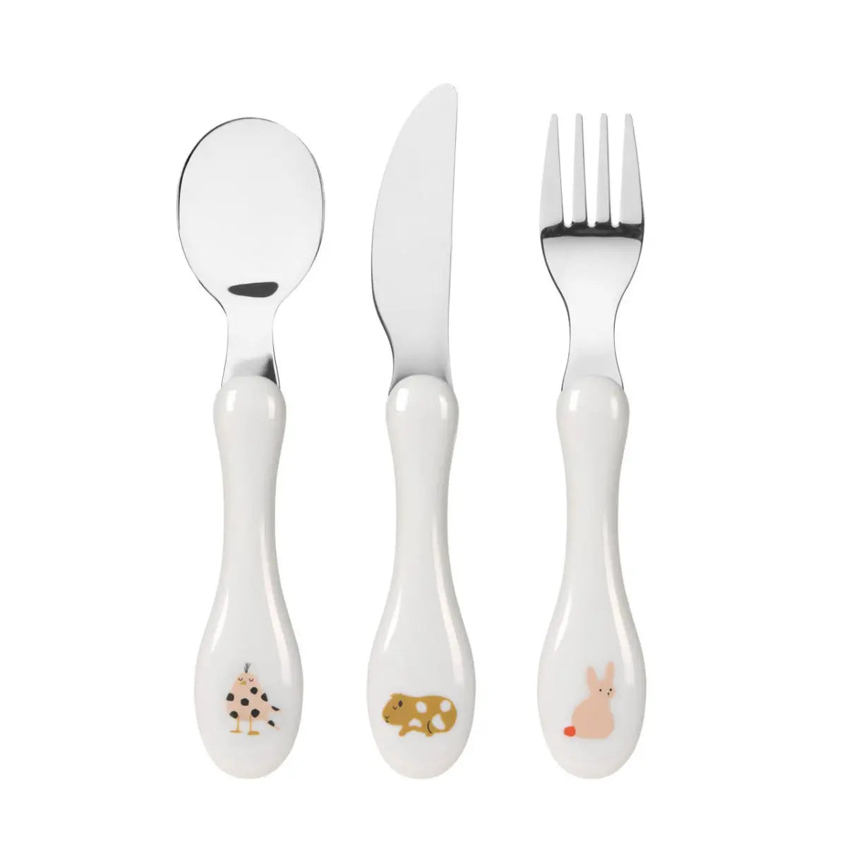 Couverts enfants en inox Lassig - Little Mateys royal orange