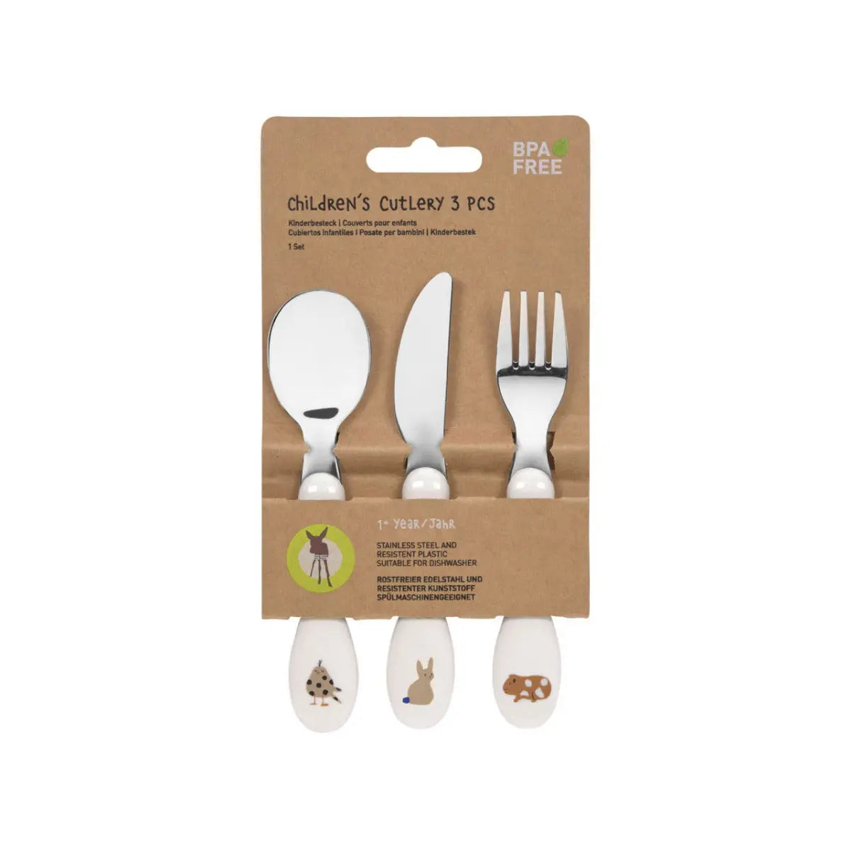 Couverts enfants en inox Lassig - Little Mateys royal bleu - Lilinappy