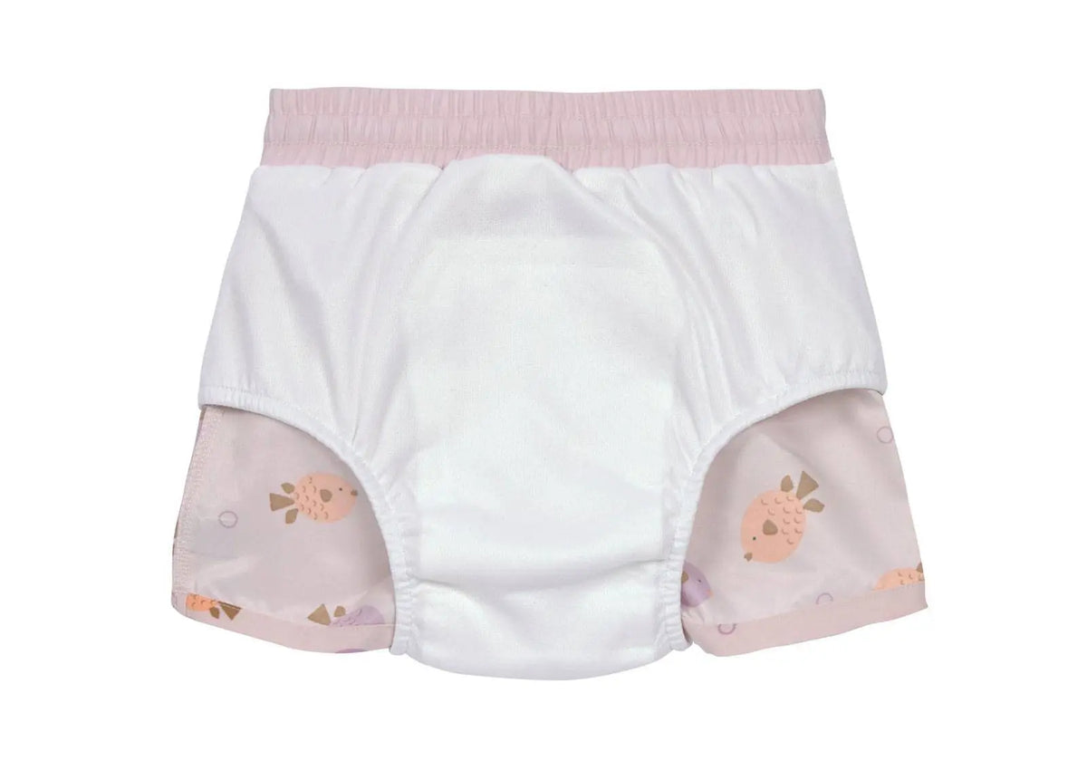 Short de bain Lassig poisson rose intérieur
