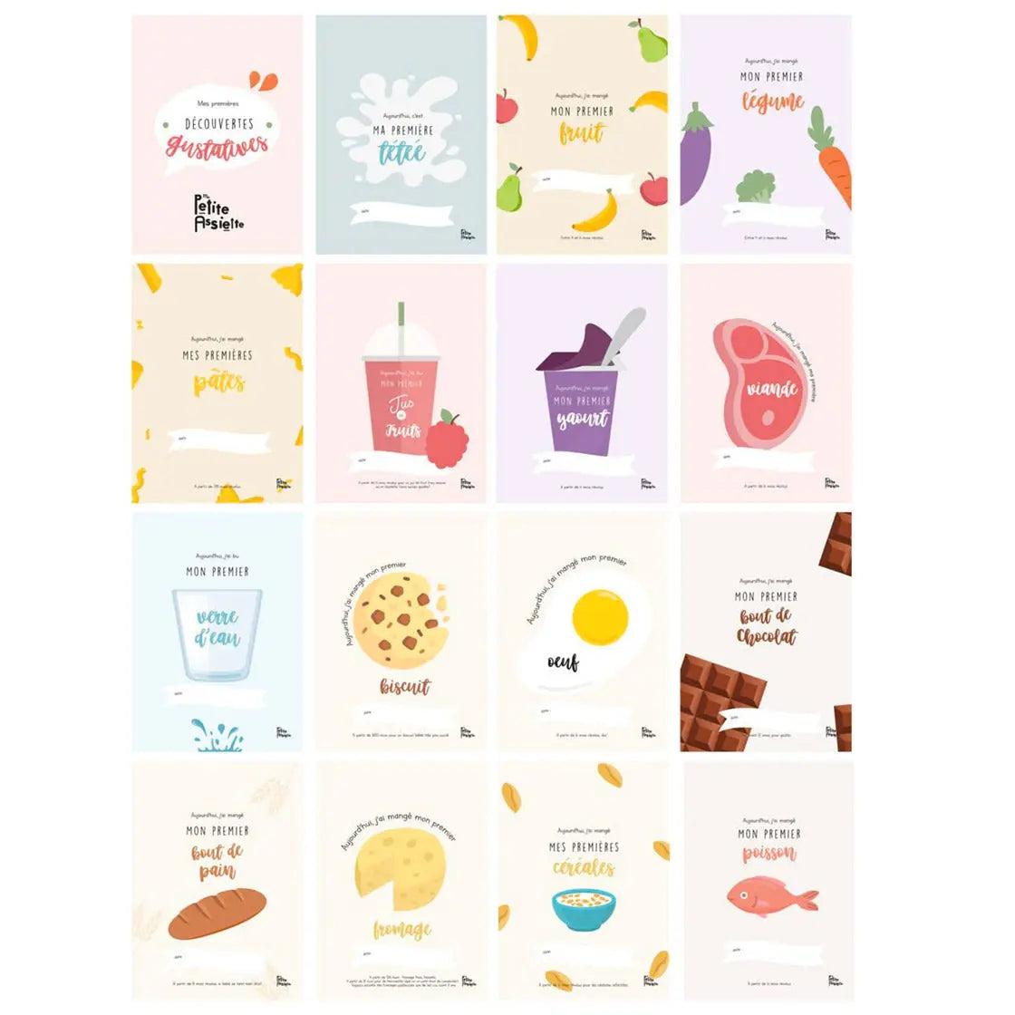 Cartes étapes diversification Ma Petite Assiette - Lilinappy
