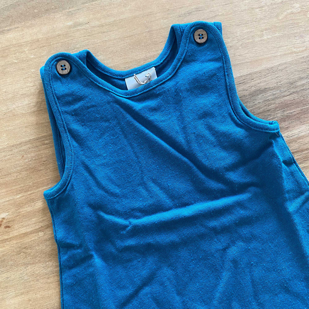 Barboteuse bébé évolutive en chanvre & coton bio Manymonths - Caribbean Blue