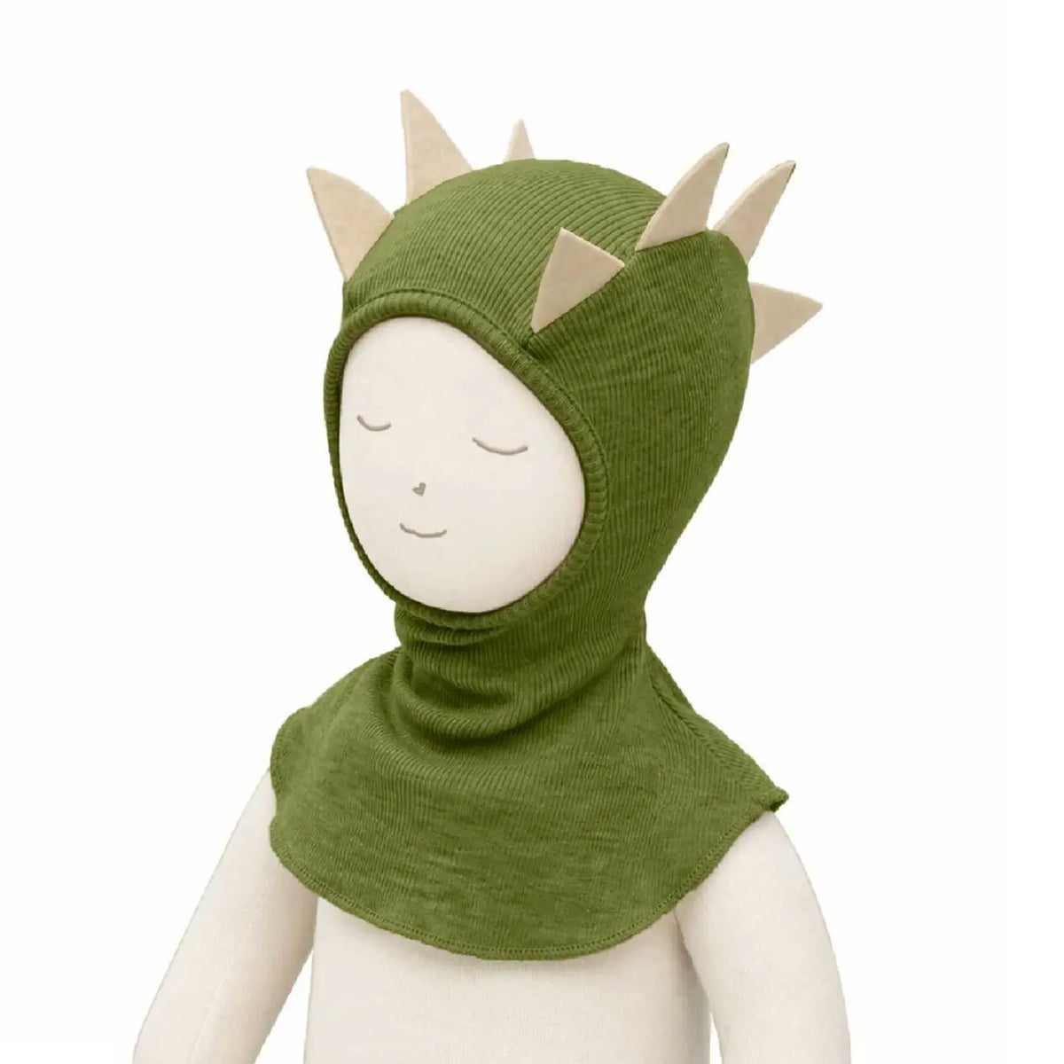Cagoule Dino en laine mérinos ManyMonths