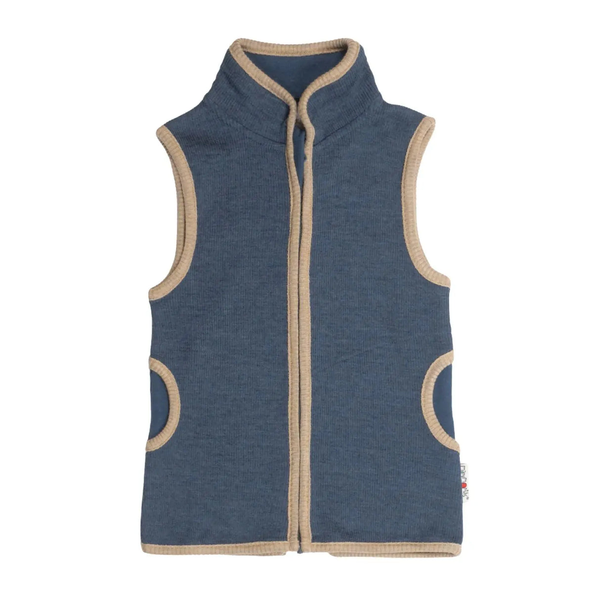 Gilet sans manches zippé en laine mérinos ManyMonths